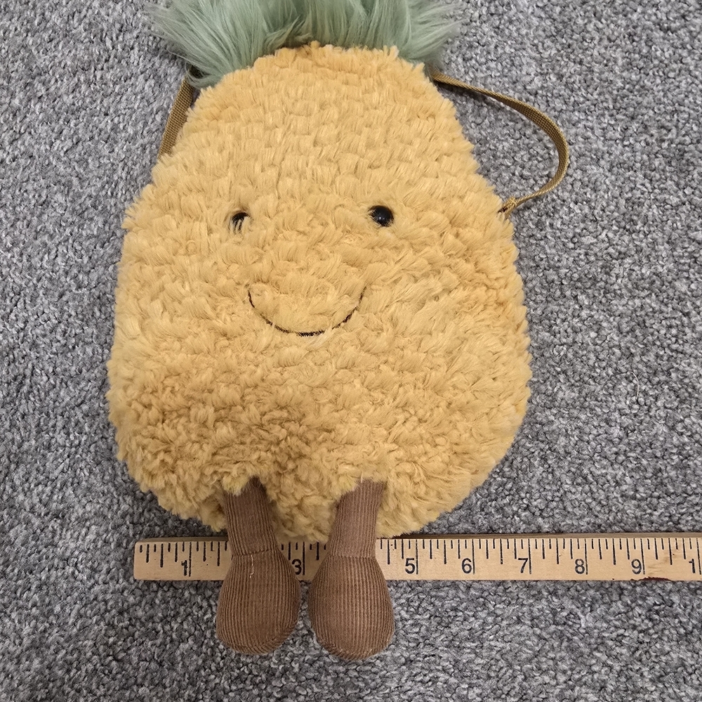 Jellycat Retired Pineapple Zipper Plush Bag With Strap - Picture 5 of 16